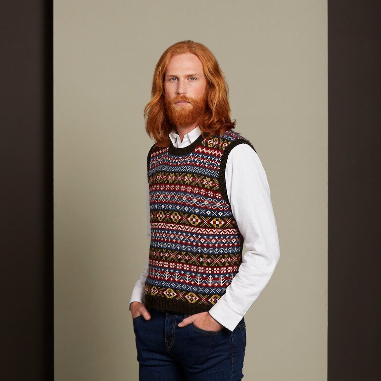 fair isle sleeveless jumper
