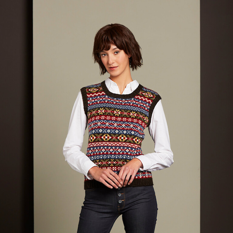 fair isle sleeveless jumper